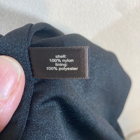 The Limited Dress Sz Med Black Print Babydoll Tank Ruffle Sweetheart Front - Picture 9 of 11